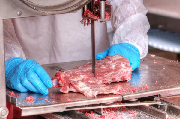 Trasformazione della carne suina industria alimentare — Foto Stock