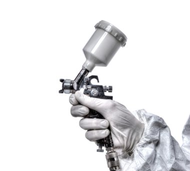 airbrush tabanca ile çalışan