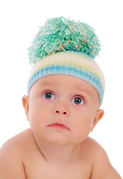 Portrait of baby on a white background — Stock Photo, Image