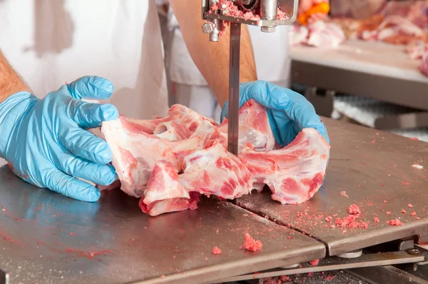 Schweinefleisch verarbeitende Fleischindustrie — Stockfoto