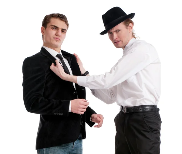 Two men on an isolated background — Stock Photo, Image