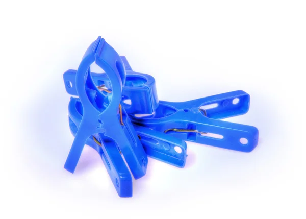 Many blue clothespeg — Stock Photo, Image