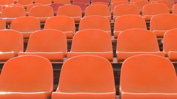 Las sillas en el estadio — Vídeo de stock
