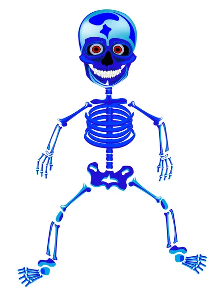 Merry skelet van de persoon — Stockvector