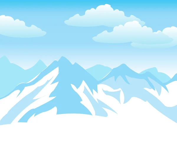 Salju pegunungan - Stok Vektor