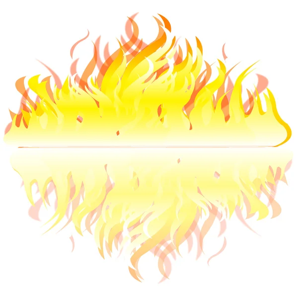 Flamme sur fond blanc — Image vectorielle