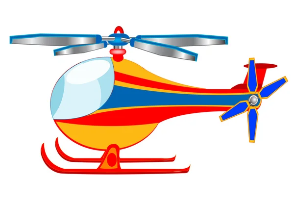 Illustration of the cartoon helicopter — Stock Vector