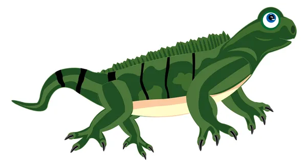 Pangolín iguana sobre fondo blanco — Vector de stock