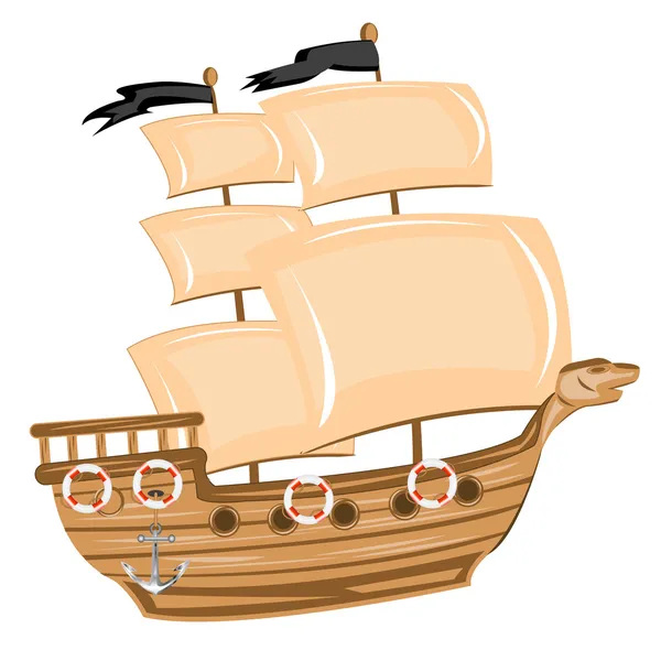 Navire pirate — Image vectorielle