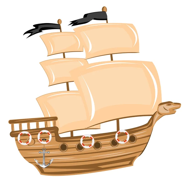 Piratenschiff — Stockvektor