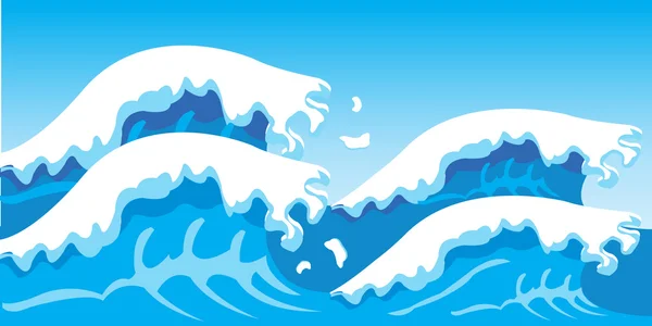 Vagues de mer — Image vectorielle