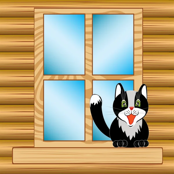 Вікно в будинку — стоковий вектор