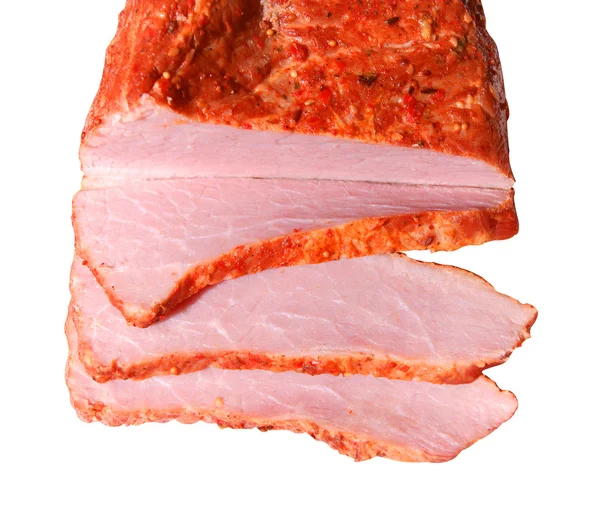 Color ham on white background — Stock Photo, Image