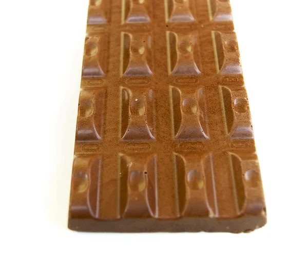 Bar of chocolate on white — Stock Photo, Image