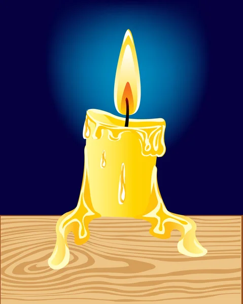 Burninging candle — Stock Vector