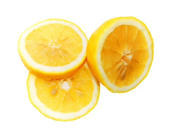 Lemon di latar belakang putih — Stok Foto