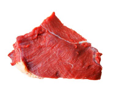 Isolated beef steak on white clipart