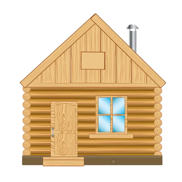 Maison en bois — Image vectorielle