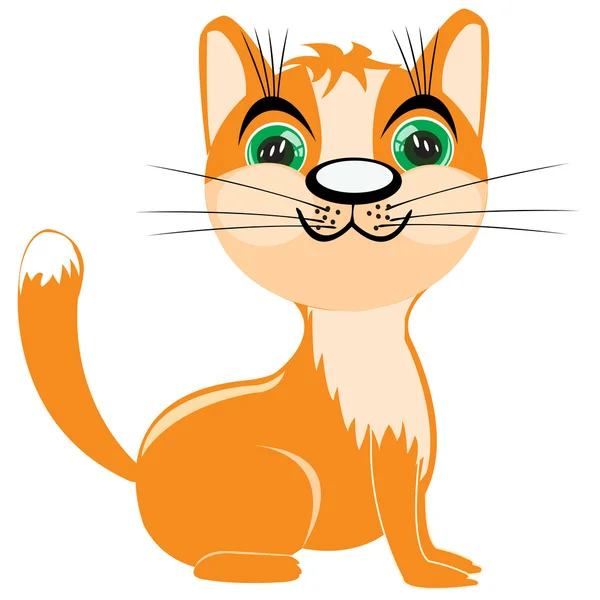 赤毛の子猫 — ストックベクタ