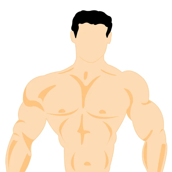 Hombre tronco atleta — Vector de stock