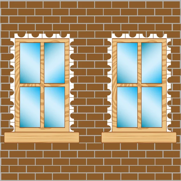 Window in wall — Stock Vector