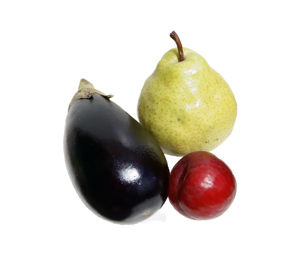 Frukt på hvitt – stockfoto