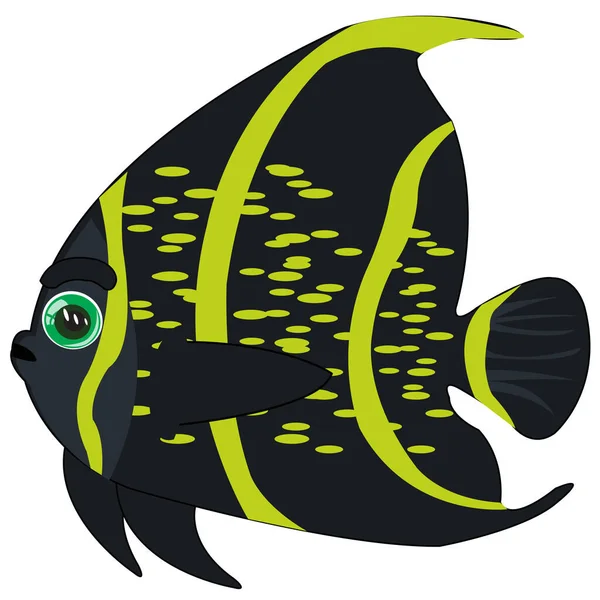 Illustration vectorielle de belle bande dessinée de poissons tropicaux — Image vectorielle