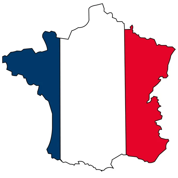 Card european Держава Франція колір національного прапора — стоковий вектор
