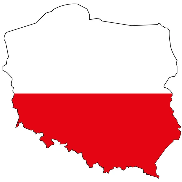Польська держава і національний прапор країни — стоковий вектор