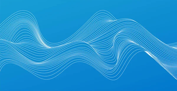 Vector abstracto líneas de onda de flujo de colores Elemento de diseño para la tecnología, ciencia, concepto moderno. — Vector de stock
