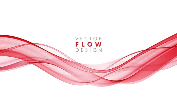 Vector abstracto líneas de onda de flujo de colores aislados sobre fondo blanco. Elemento de diseño para invitación de boda, tarjeta de felicitación — Vector de stock