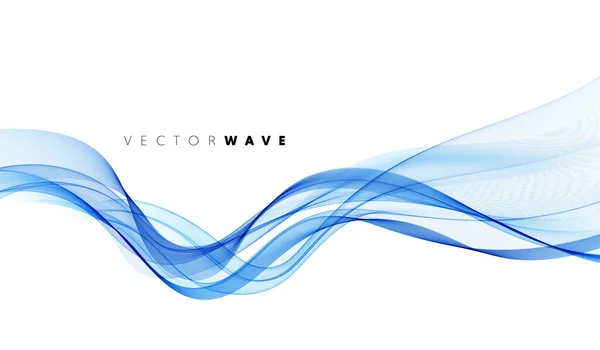 白い背景に独立したベクトル抽象的なカラフルな流れる波線。結婚式の招待状、グリーティングカードのデザイン要素 — ストックベクタ