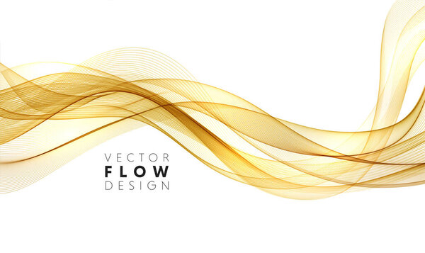 Vector abstract colorful flowing wave lines isolated on white background. Design element for wedding invitation, greeting card