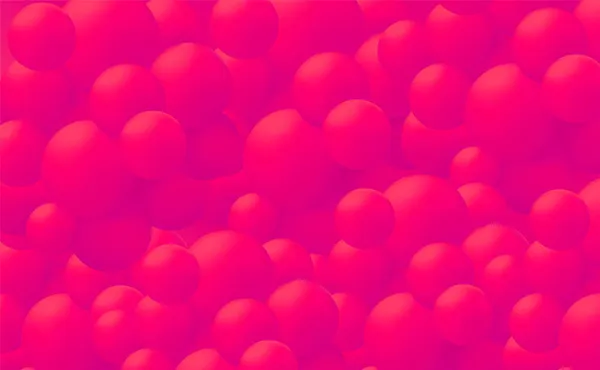 Magenta flygande sfärer. Abstrakt komposition med färgglada bollar. Realistisk vektor bakgrund — Stock vektor