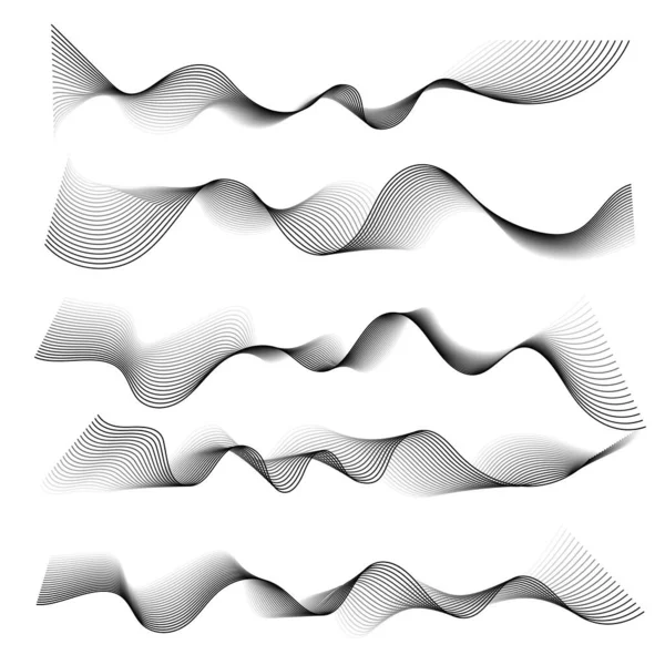 Vektor abstrakt flödande våglinjer bakgrund. Designelement för presentation. mall för webbplats — Stock vektor