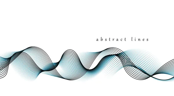 Vektor abstrakt flödande våglinjer bakgrund. Designelement för presentation. mall för webbplats — Stock vektor
