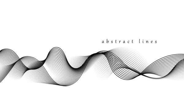 Vettore astratto linee d'onda scorrevoli sfondo. Elemento di design per la presentazione. modello di sito web — Vettoriale Stock