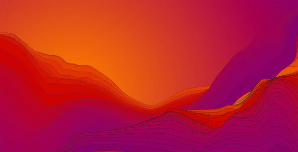 Vektor abstrakte bunte fließende Wellenlinien Hintergrund. Gestaltungselement für die Präsentation. Vorlage zur Webseite — Stockvektor