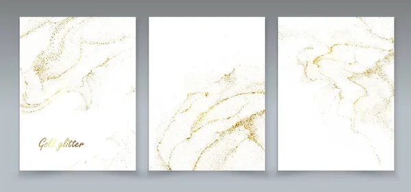 Abstract Goud design element met glitter effect achtergrond voor wenskaart en disqount voucher. — Stockvector