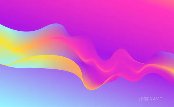 ベクトル抽象的なカラフルな流れる波線の背景。プレゼンテーションのためのデザイン要素。ウェブサイトのテンプレート — ストックベクタ