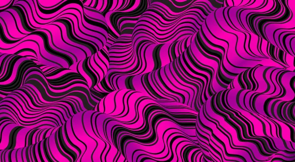 Abstract Background distorted lines liquid shape. Psychedelic stripes. Vector illustration for brochure, flyer, banner or cover. — Stockvektor