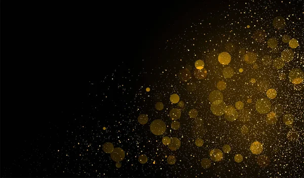 Holiday Abstract shiny color gold bokeh and glitter — Vettoriale Stock