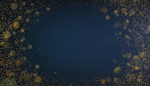 Holiday Abstract shiny color gold bokeh and glitter — Stock vektor