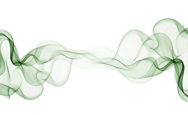 Lignes d'ondes vectorielles abstraites isolées sur fond blanc. Élément design pour invitation de mariage, carte de vœux — Image vectorielle