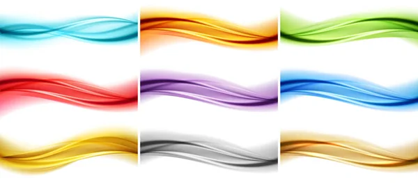 Vetor abstrato colorido fluindo linhas de onda fundo. Elemento de design para tecnologia, ciência, conceito moderno. Vetores De Bancos De Imagens