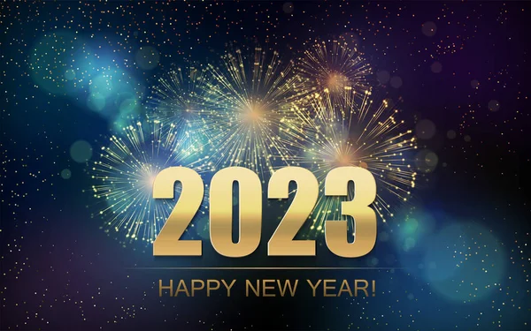 2022 Capodanno Sfondo Astratto Con Fuochi Artificio Calendar Poster Design — Vettoriale Stock