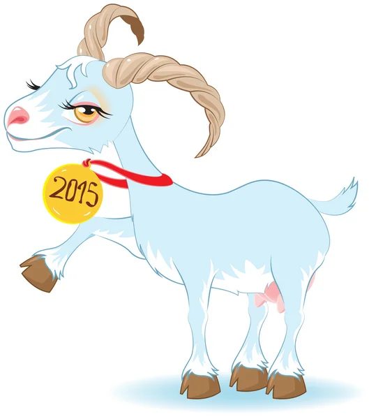 Blauwe geit, symbool 2015 — Stockvector