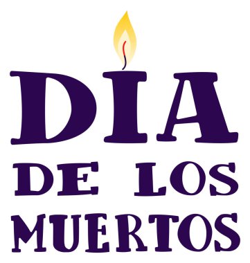 Dia de los muertos Meksika bayram günü Ölü harflerinin tebrik kartı metni.