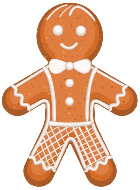 Zencefilli kurabiye adam geleneksel noel şekline büründü.
