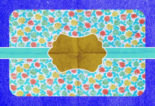 Винтажная бумажная карточка с цветочным узором — стоковое фото